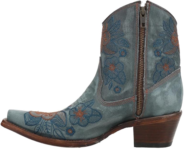 Circle G by Corral - Floral Embroidered Snip Toe Booties