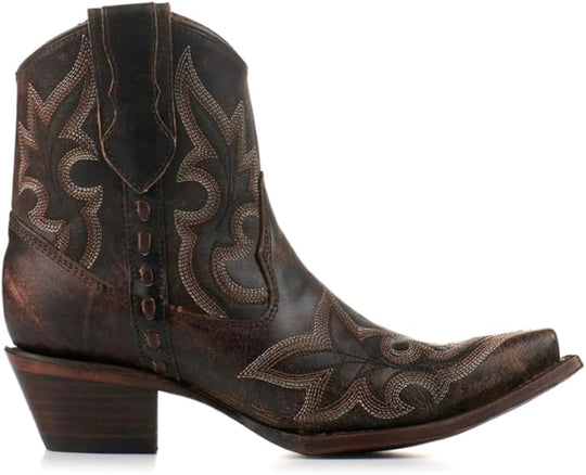 Circle G by Corral - Black Embroidery Snip Toe Ankle Booties