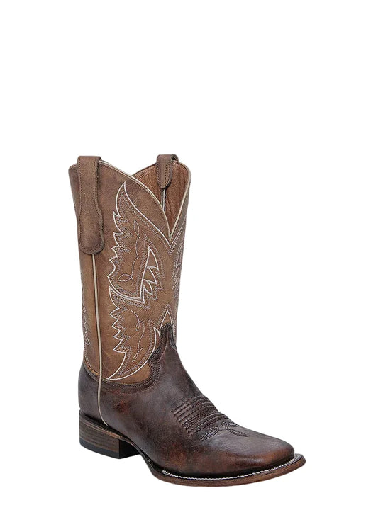 Corral Boots Men's Tanned Honey Embroidery Square Toe Cowboy Boot