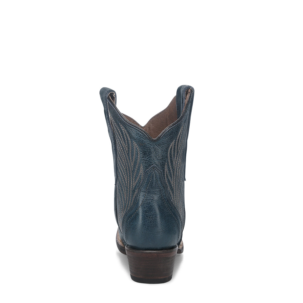 Circle G by Corral - Navy Blue Embroidery Snip Toe Ankle Booties