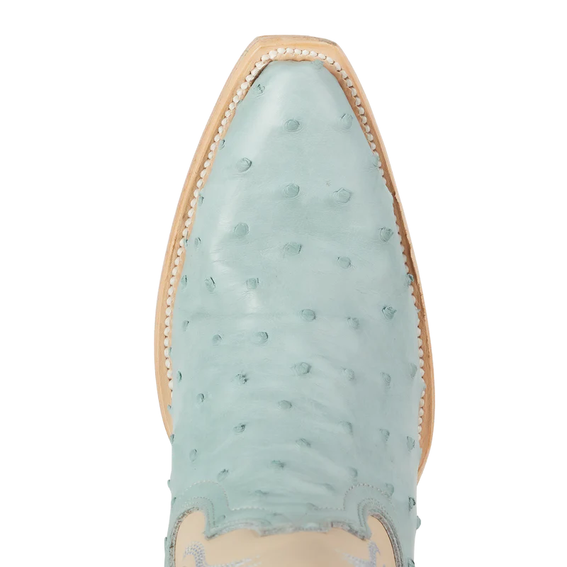 Sandaga Knee High - Powder Blue Ostrich By Lane Boots