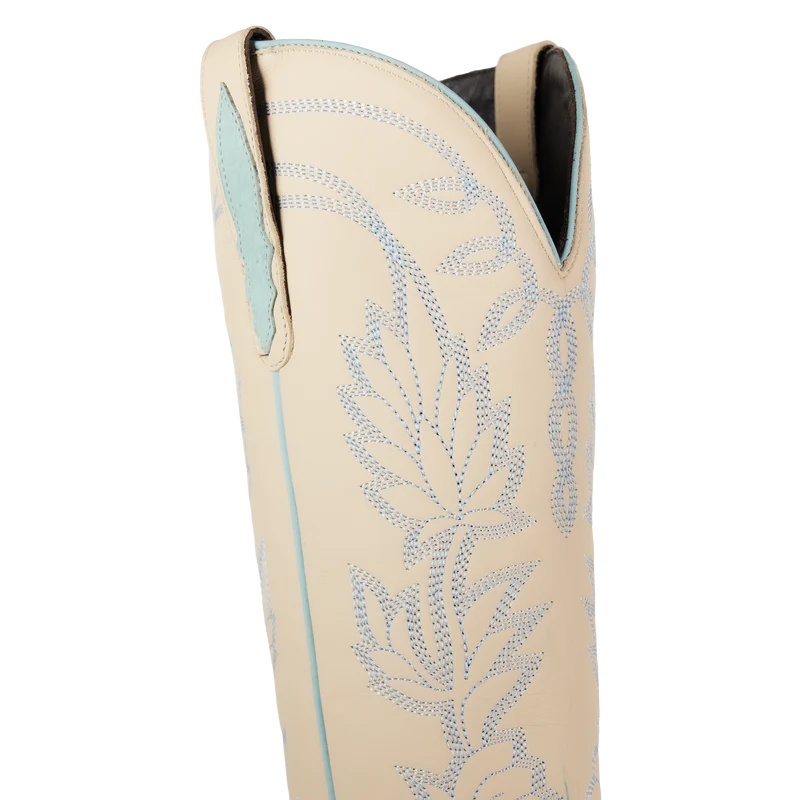 Sandaga Knee High - Powder Blue Ostrich By Lane Boots