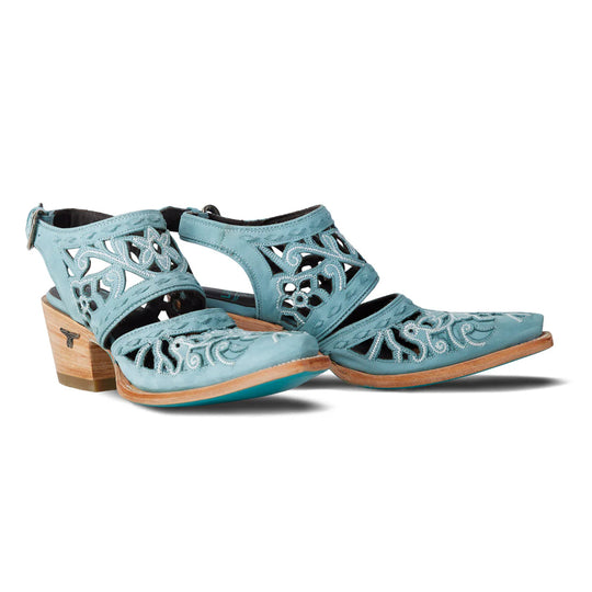 Women's Powder Blue Robin Cut Out Mules