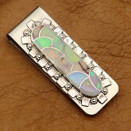 Lab Opal Channel Inlay Money Clip by Halo