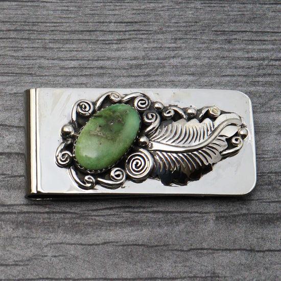 Single Stone Turquoise Money Clip by Jan Mariano
