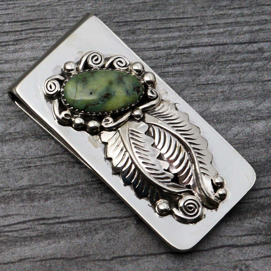Single Stone Turquoise Money Clip by Jan Mariano