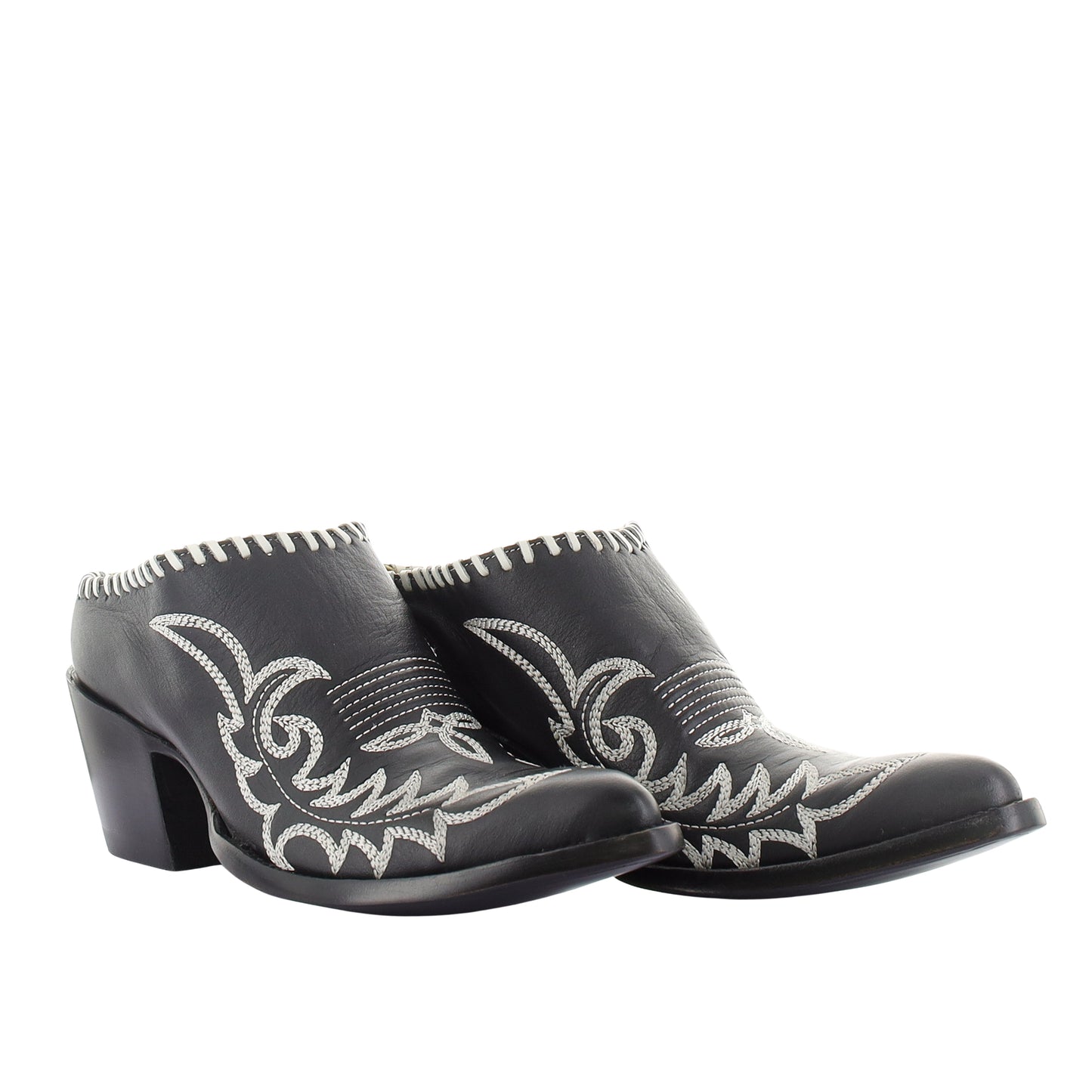 Old Gringo Reviva Mules-Black/White