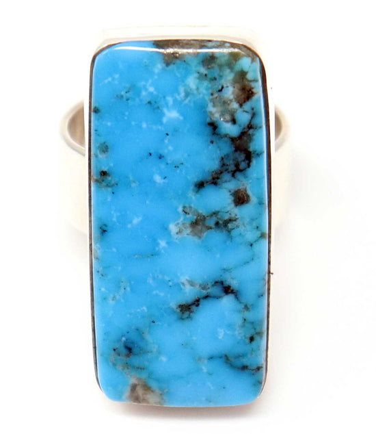 Load image into Gallery viewer, Kingman Turquoise Adjustable Ring by Milton Lee
