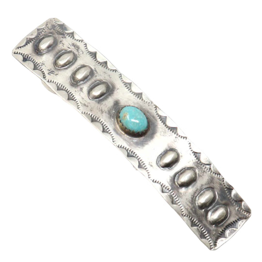 Stamped Silver Barrette by Tonya Yazzie