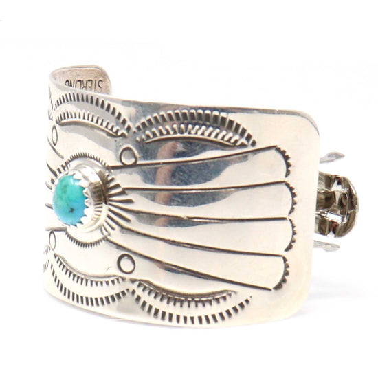 Stamped Silver Hair Clip by Joann Silver