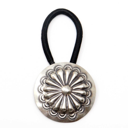 Navaho Stamped Silver Hair Tie by Arlene Soce