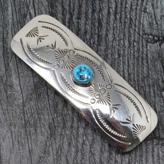 Stamped Silver Barrette by Jolene Begay