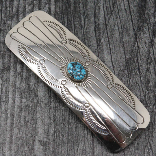 Stamped Silver Barrette by Jolene Begay