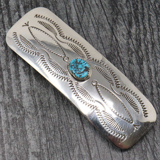 Stamped Silver Barrette by Jolene Begay