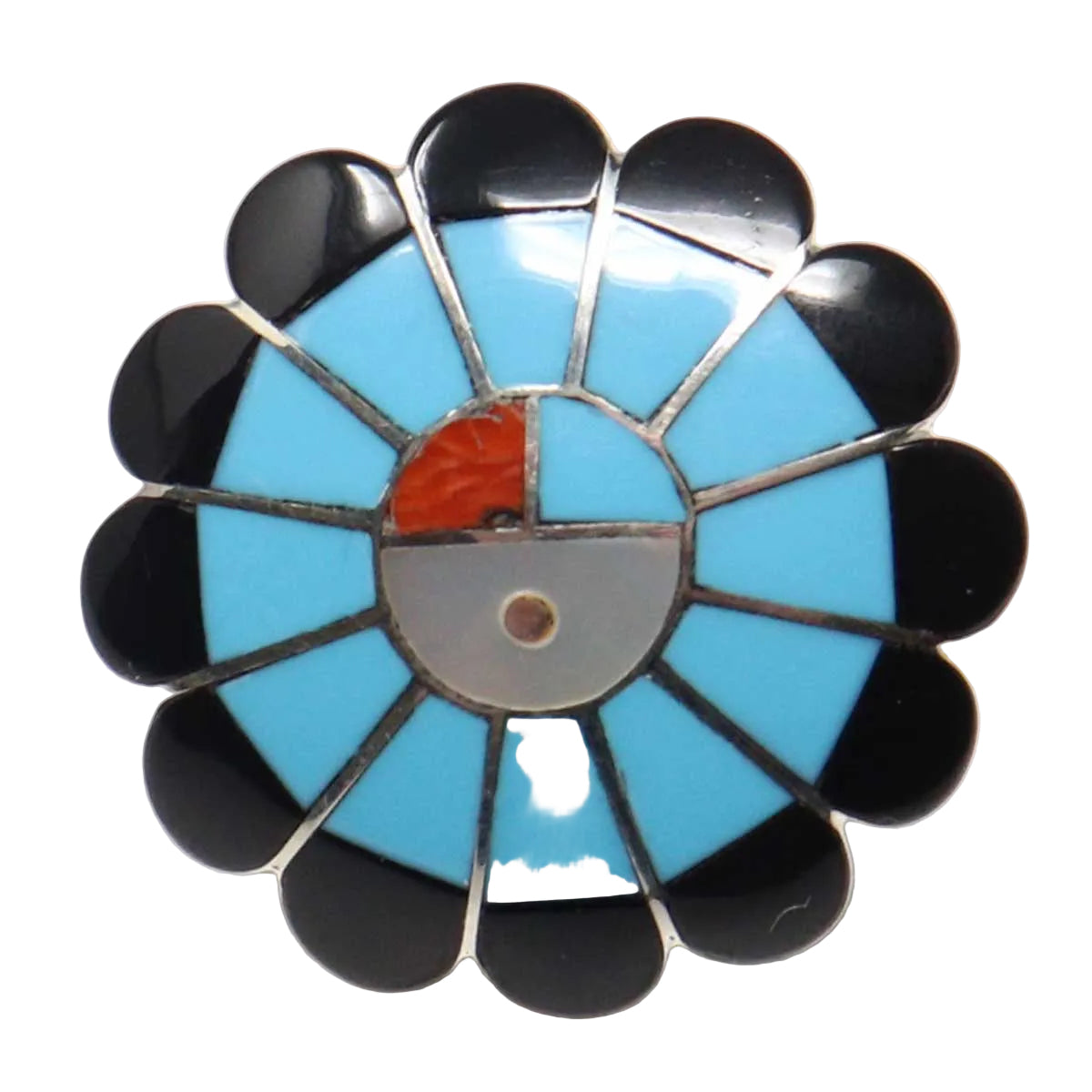 Zuni inlaid start slide  on a white background