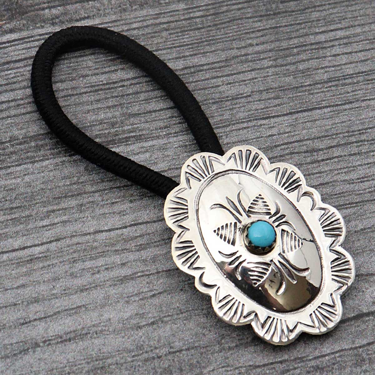 Load image into Gallery viewer, Silver Hair Tie by  Bertha Begay
