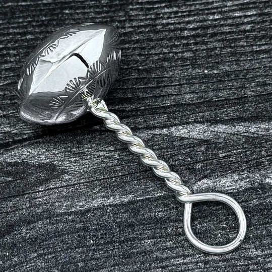 Sterling Silver Baby Rattle By Bertha Begay
