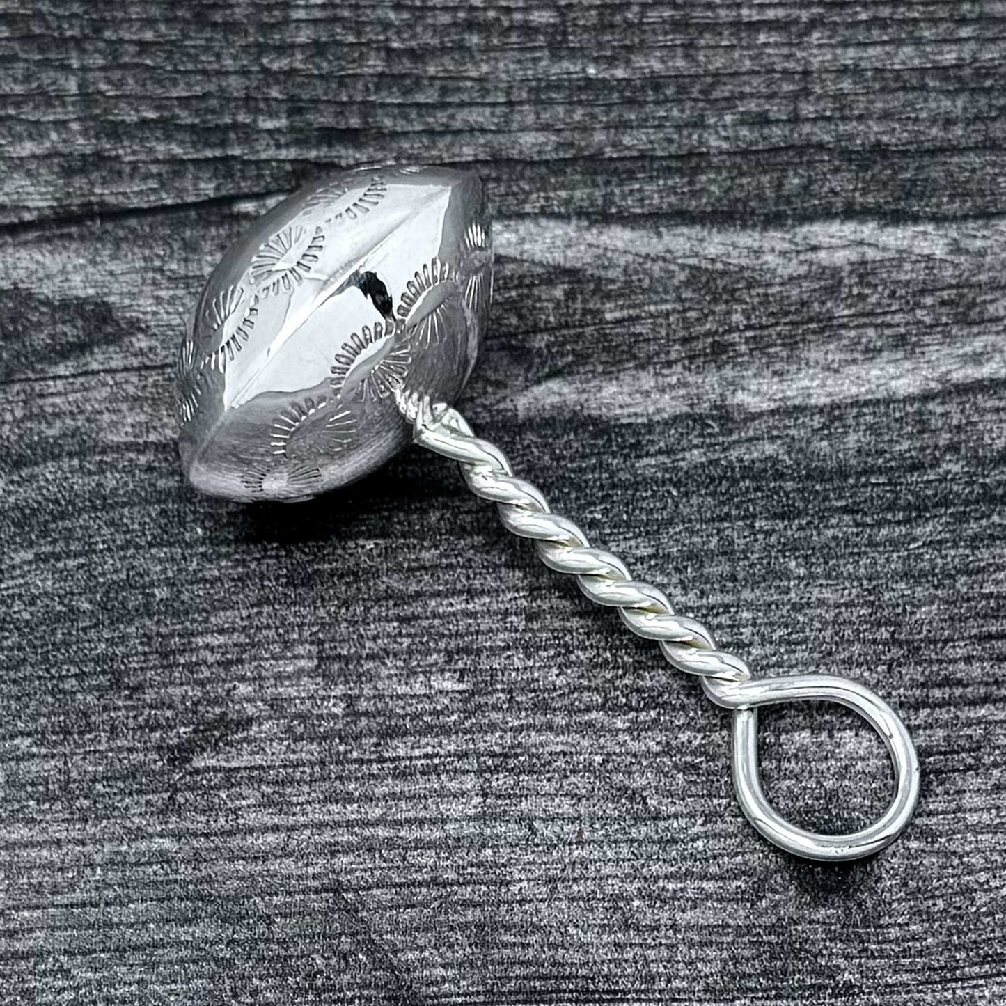 Sterling Silver Baby Rattle By Bertha Begay