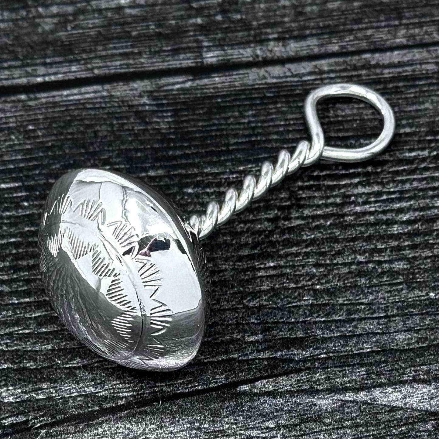 Silver Bee Rattle Sterling Silver Baby Rattle By Bertha Begay – Indian Traders (L7 ...