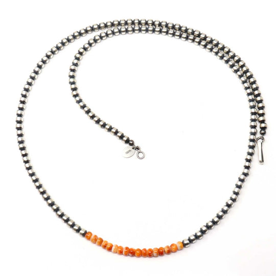 24" 4mm Sterling Silver Navaho Pearls