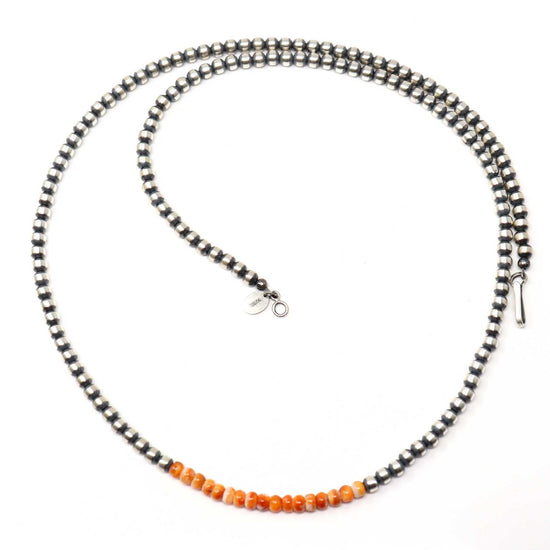 Load image into Gallery viewer, 24&amp;quot; 4mm Sterling Silver Navaho Pearls
