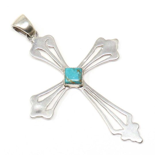 Turquoise and Sterling Silver Cross