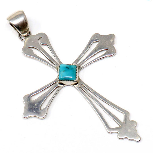 Turquoise and Sterling Silver Cross