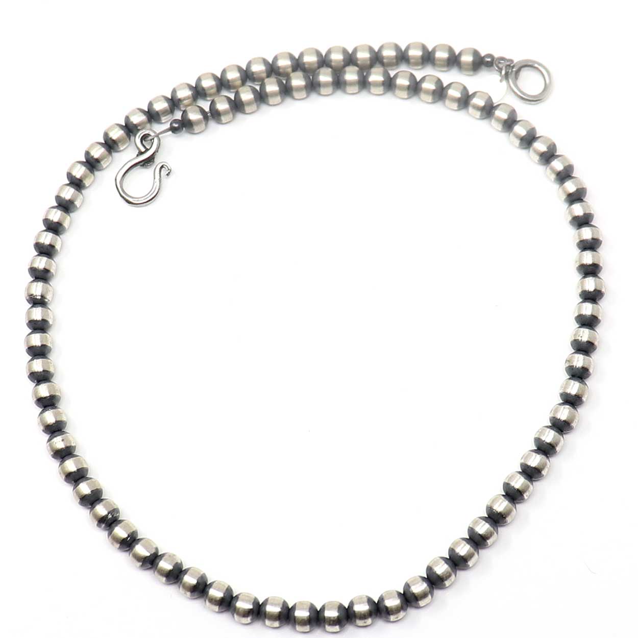 18" 6 mm Sterling Silver Pearls