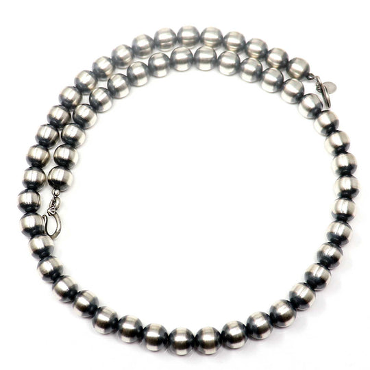 22" 10 mm Sterling Silver Pearls