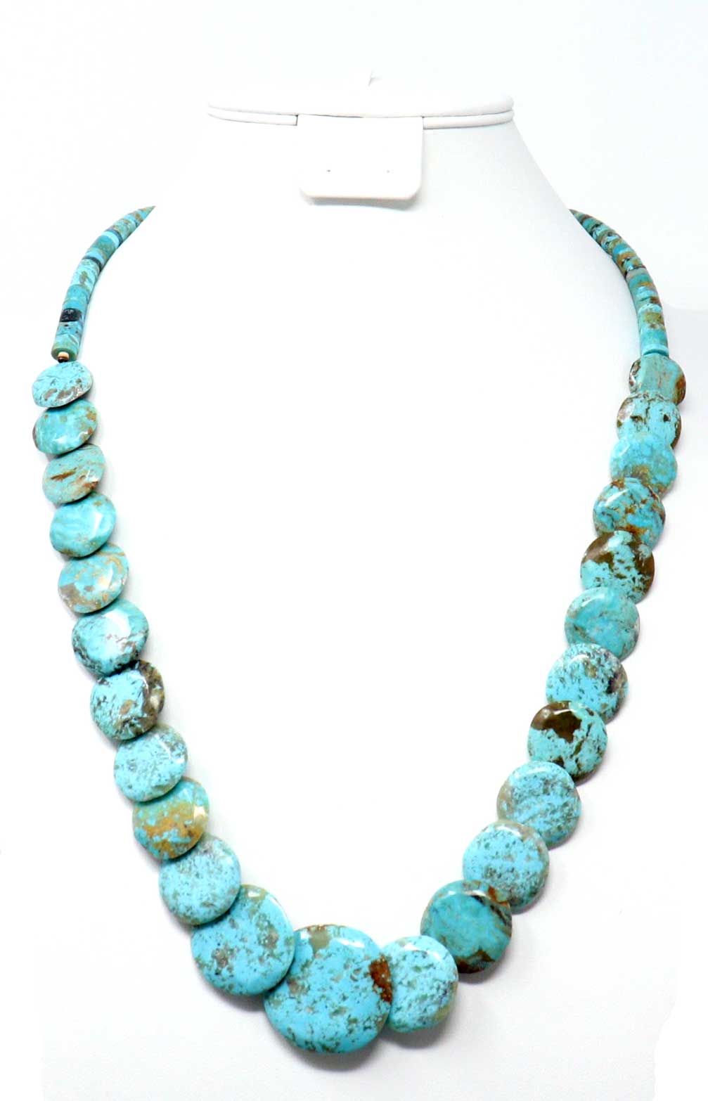 27" Graduated Turquoise Bead Necklace by Garcia