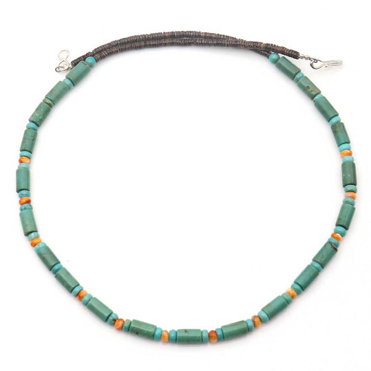 18" Turquoise & Heische Shell Necklace