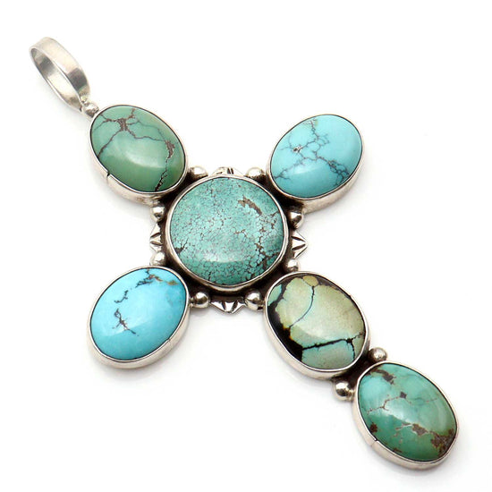 Load image into Gallery viewer, Turquoise Cross by Rayna Platero Secatero
