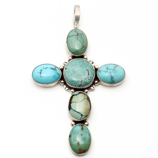 Load image into Gallery viewer, Turquoise Cross by Rayna Platero Secatero
