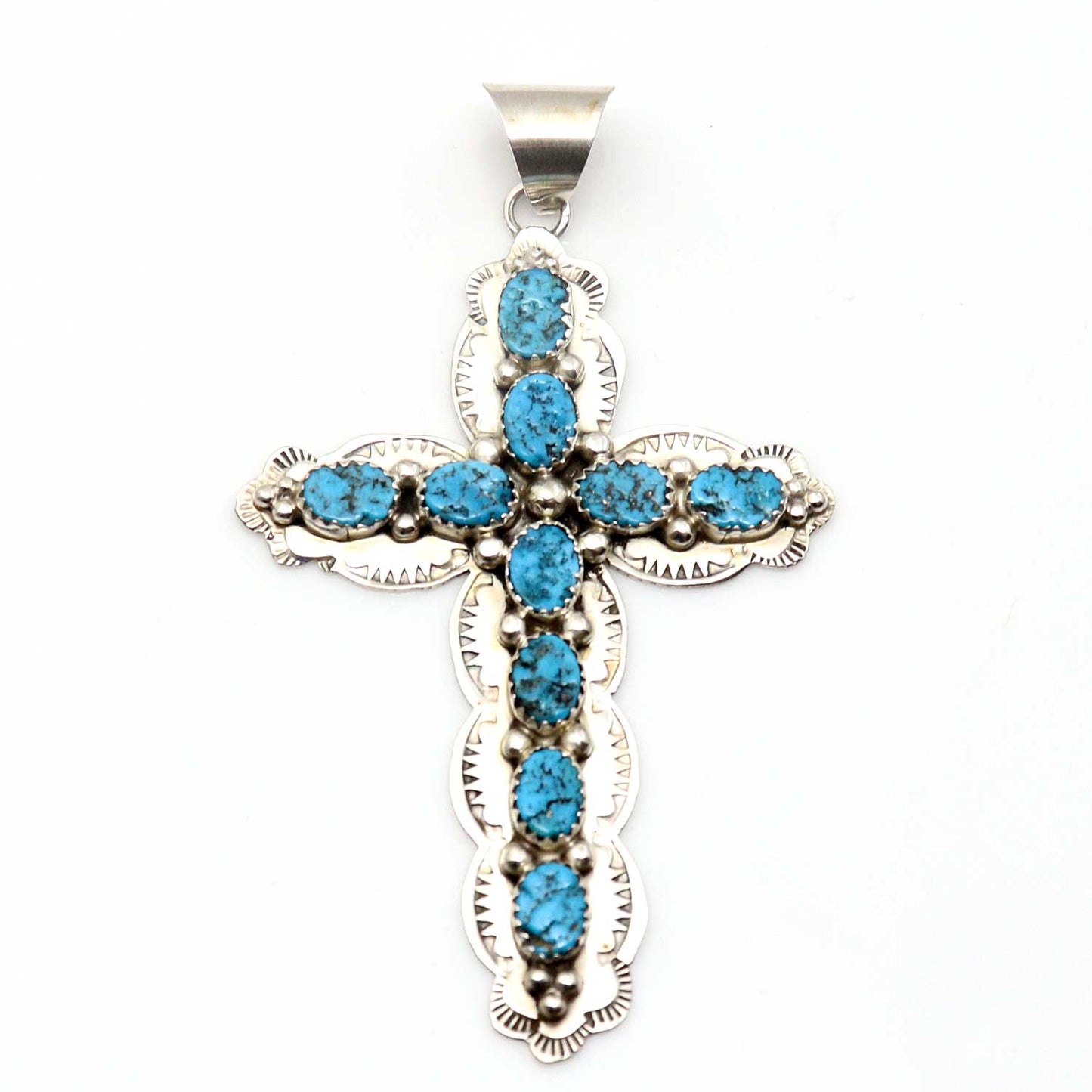 Turquoise & Silver  Cross by Gilbert Smith
