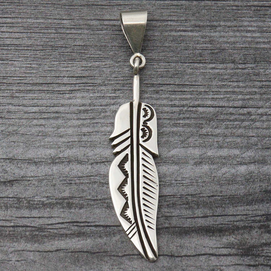 Sterling Silver Feather Pendant By Walters