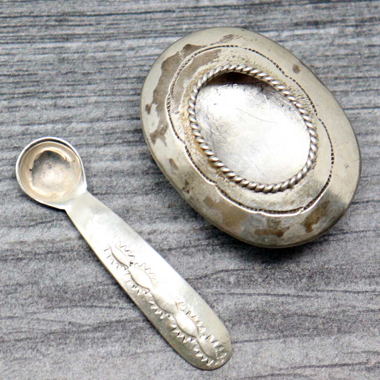 Miniature Navajo Sugar Bowl & Spoon Set