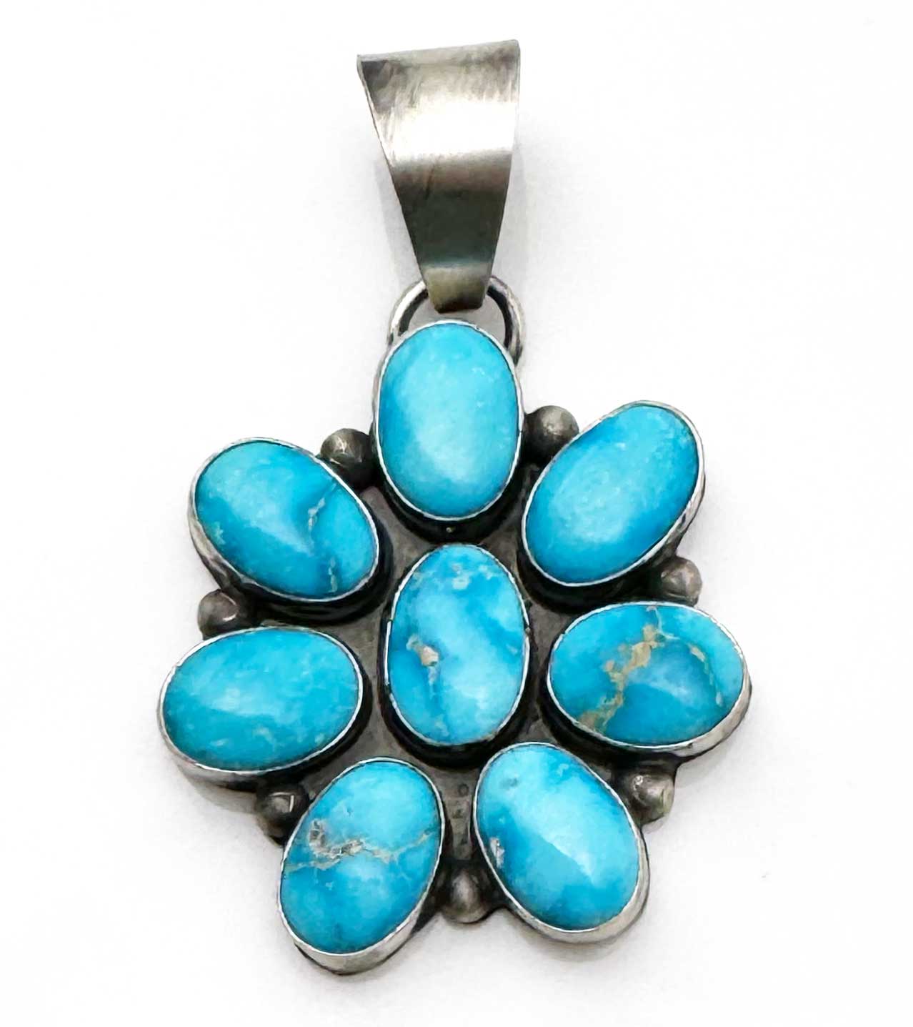 Cluster Pendant Featuring Blue Ridge Turquoise