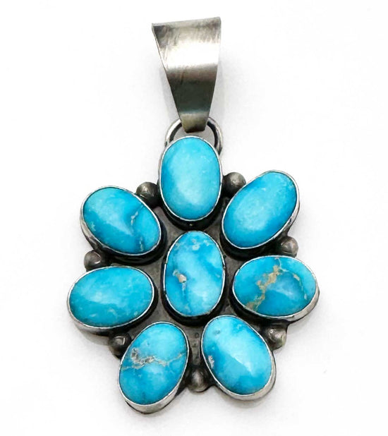 Cluster Pendant Featuring Blue Ridge Turquoise