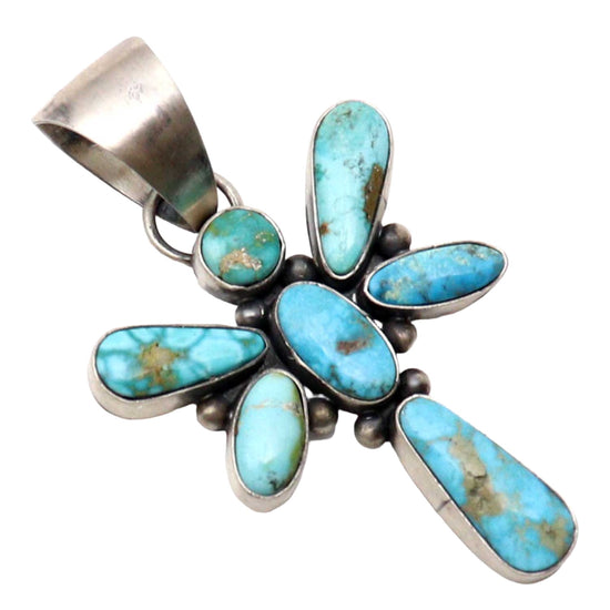 Turquoise Dragon Fly Pendant by Dave Skeets