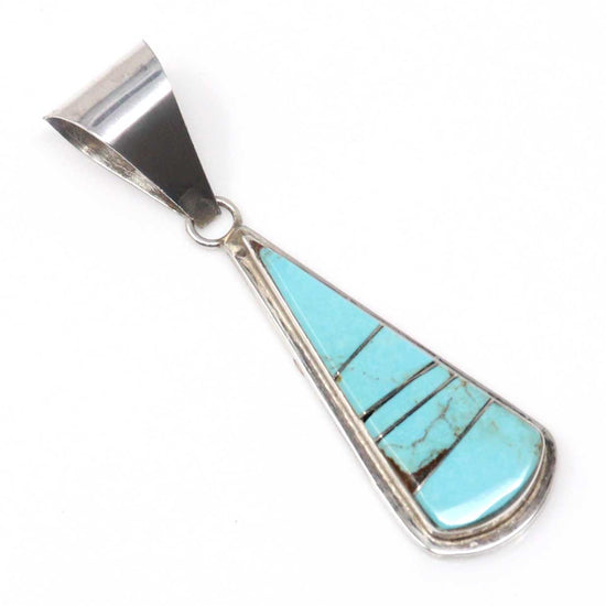 Load image into Gallery viewer, Kingman Turquoise Inlay Pendant by Steve Francisco

