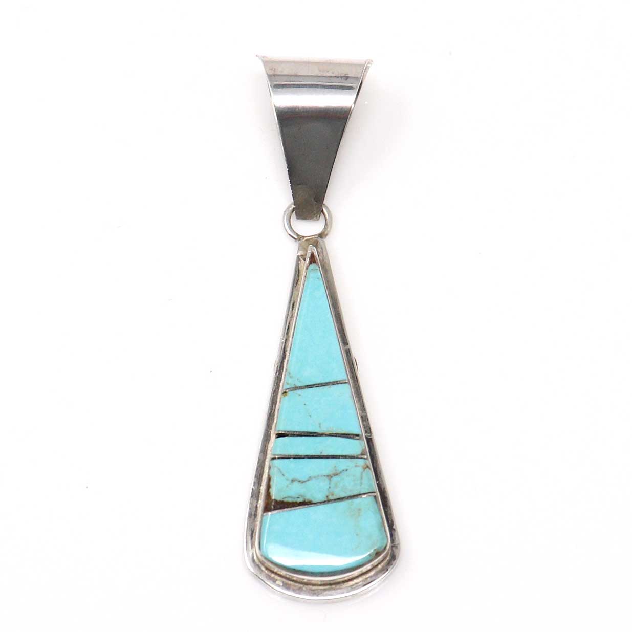 Kingman Turquoise Inlay Pendant by Steve Francisco