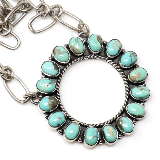 Kingman Turquoise Eternity Necklace - Hada Collection