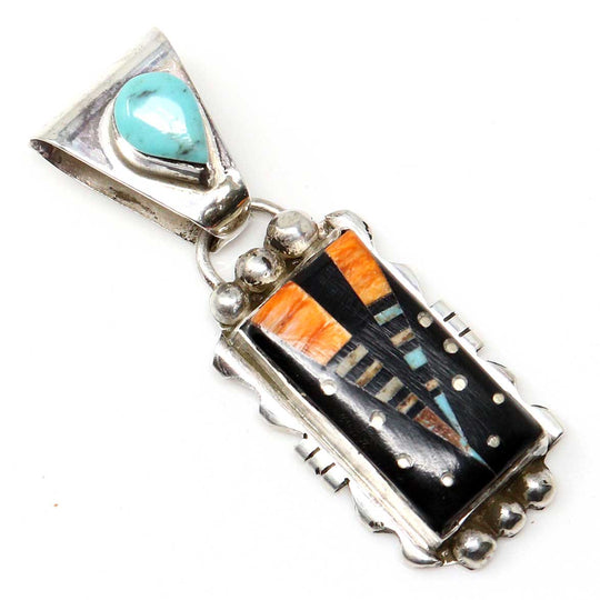 Sterling Silver Inlay Pendant by Ray Jack