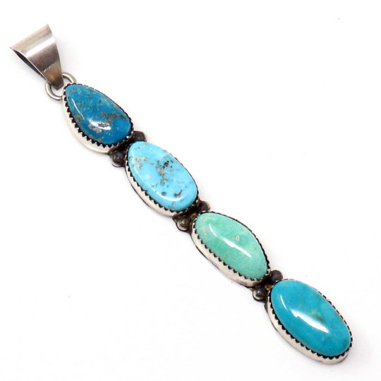 Kingman Turquoise Ladder Pendant by Tia Long