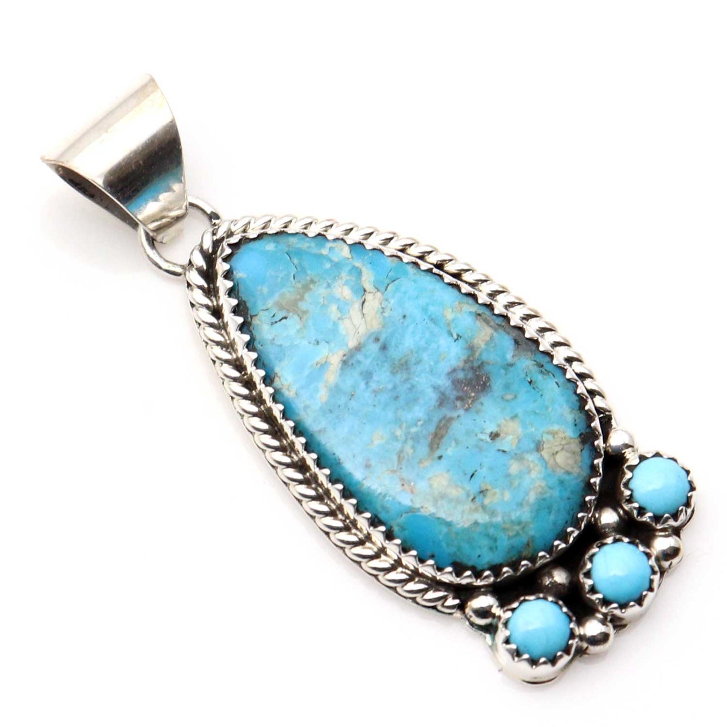 Tear Drop Turquoise Pendant by Yazzie