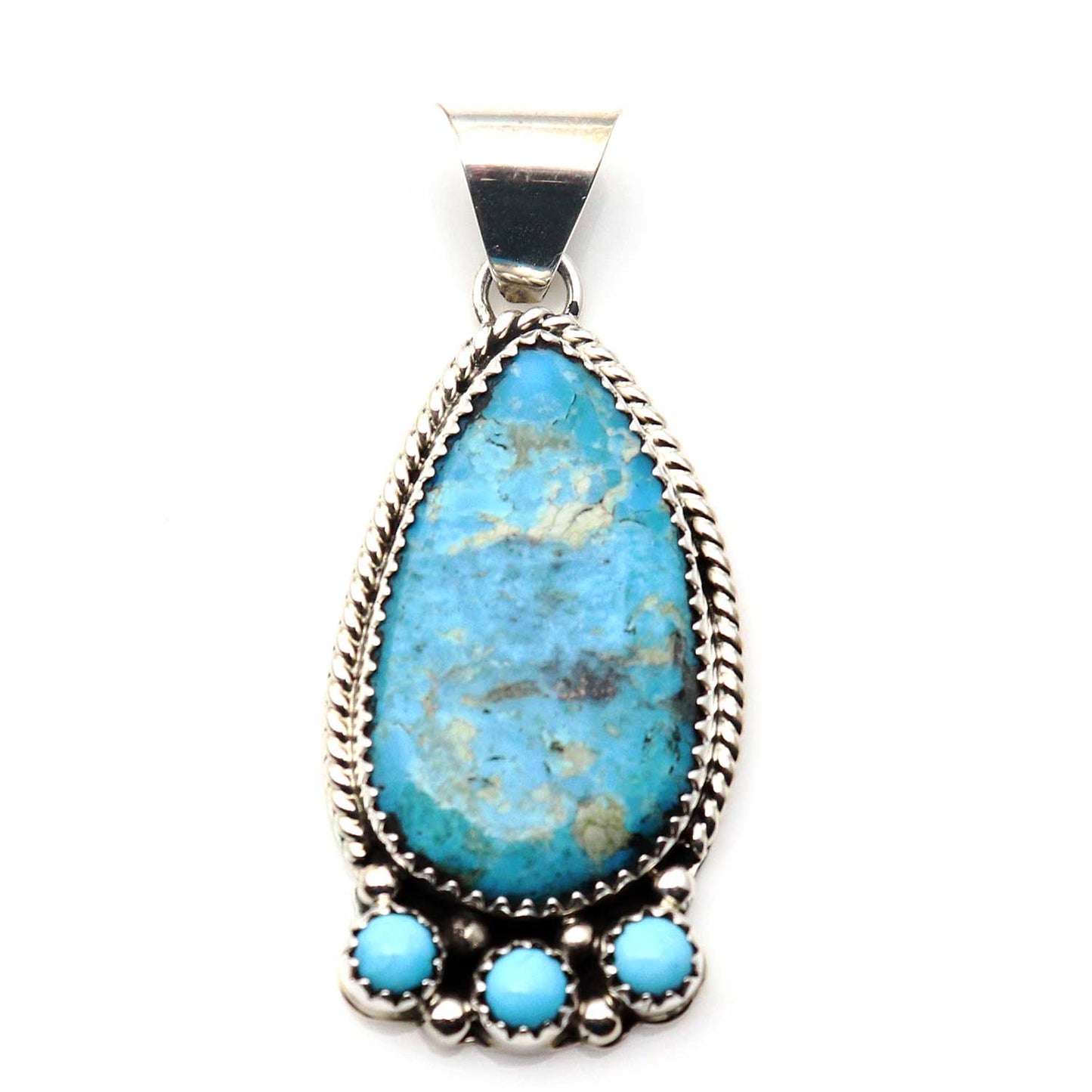 Tear Drop Turquoise Pendant by Yazzie