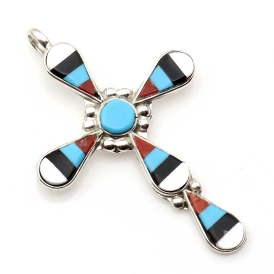 Multi Color Silver Cross by Florency Lucio