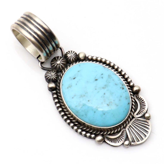 Sterling Pendant With Kingman Turquoise by Michael Calladitto