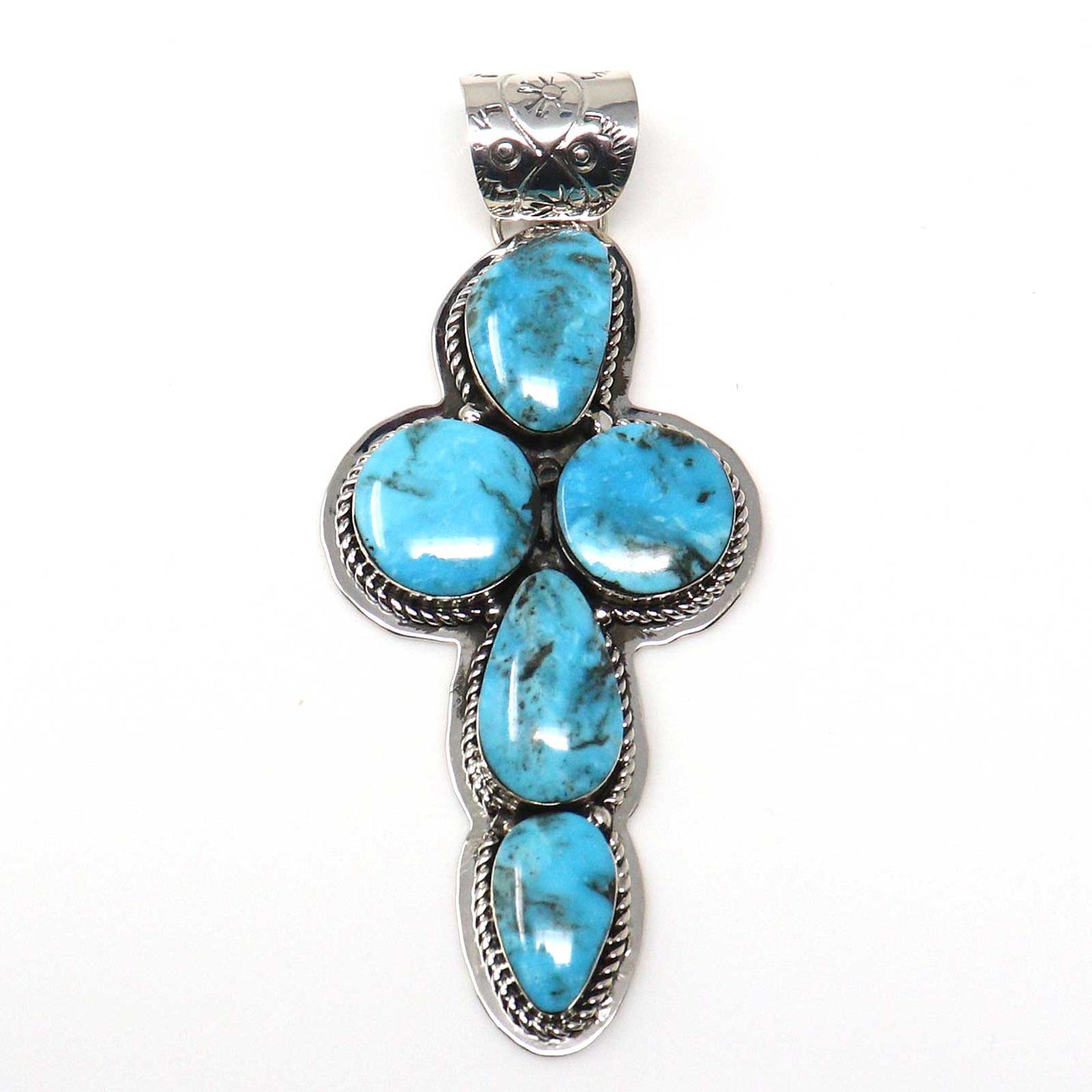 Turquoise Cross  Pendant by Emerson Delgarito
