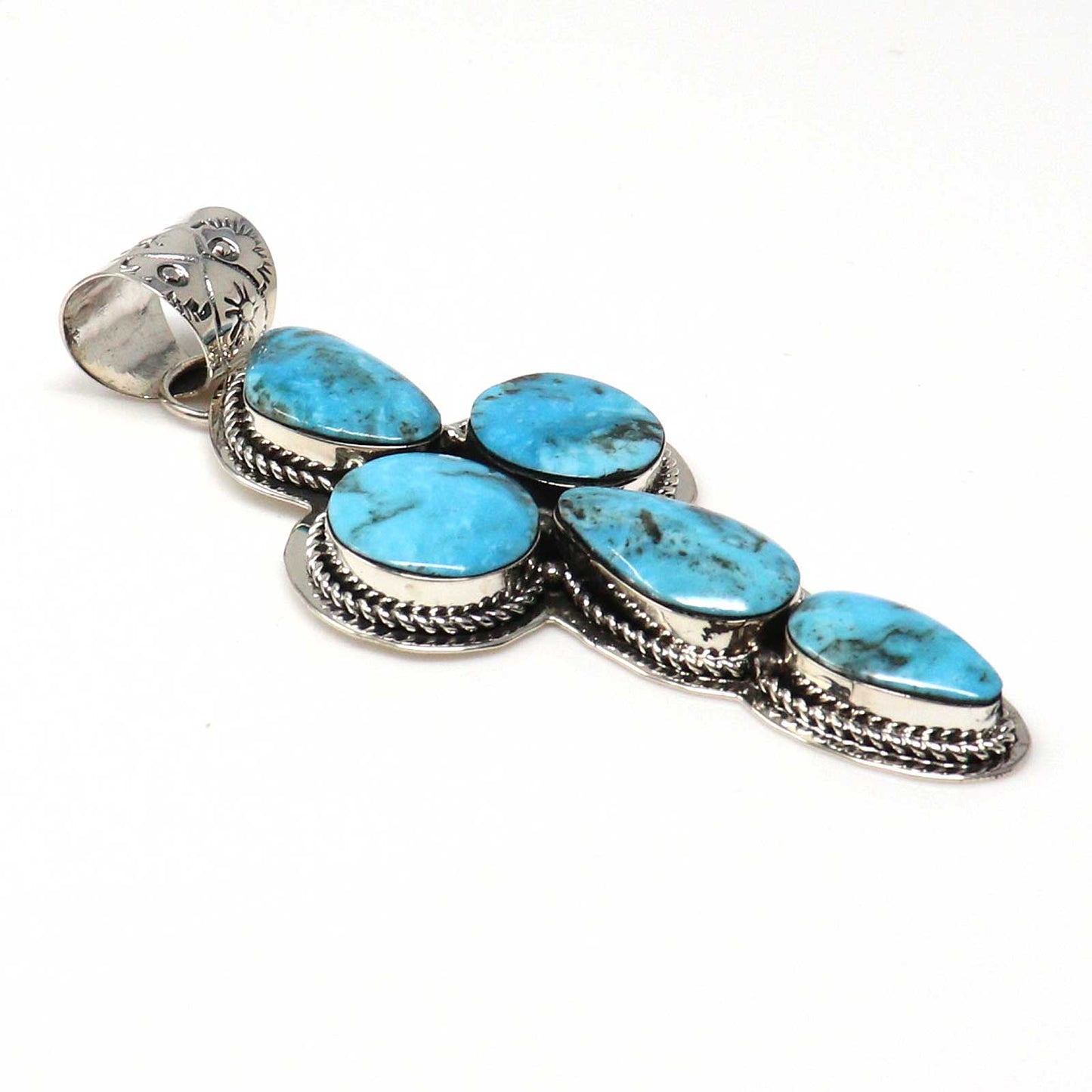 Turquoise Cross  Pendant by Emerson Delgarito